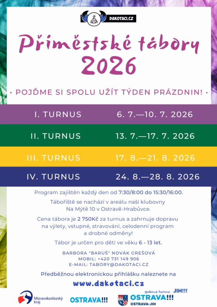 Dakotaci Ostrava Primestske tabory 2026
